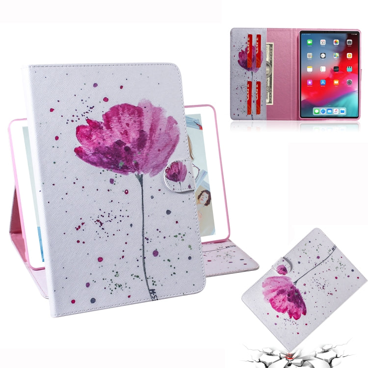 Purple Orchids Pattern Horizontal Flip Leather Case for  iPad Pro 11 inch (2018), with Holder & Card Slot & Wallet - iPad Pro 11 (2018) Cases by buy2fix | Online Shopping UK | buy2fix