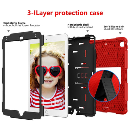 Shockproof Two-color Silicone Protection Shell for iPad Mini 2019 & 4, with Holder (Red+Black) - iPad mini (2019) / mini 5 Cases by buy2fix | Online Shopping UK | buy2fix