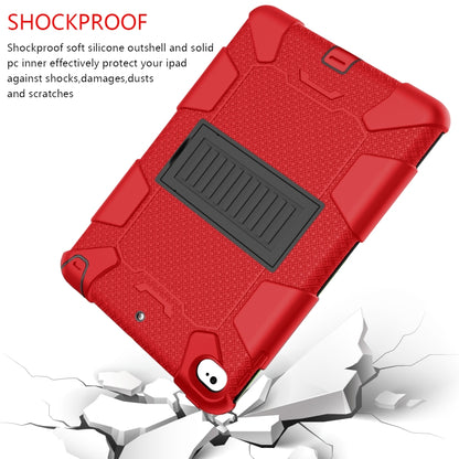 Shockproof Two-color Silicone Protection Shell for iPad Mini 2019 & 4, with Holder (Red+Black) - iPad mini (2019) / mini 5 Cases by buy2fix | Online Shopping UK | buy2fix