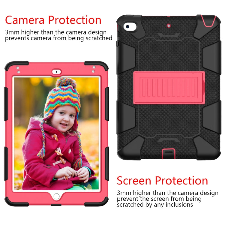 Shockproof Two-color Silicone Protection Shell for iPad Mini 2019 & 4, with Holder (Black+Red) - iPad mini (2019) / mini 5 Cases by buy2fix | Online Shopping UK | buy2fix