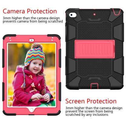Shockproof Two-color Silicone Protection Shell for iPad Mini 2019 & 4, with Holder (Black+Red) - iPad mini (2019) / mini 5 Cases by buy2fix | Online Shopping UK | buy2fix