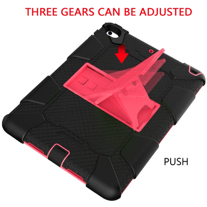 Shockproof Two-color Silicone Protection Shell for iPad Mini 2019 & 4, with Holder (Black+Red) - iPad mini (2019) / mini 5 Cases by buy2fix | Online Shopping UK | buy2fix