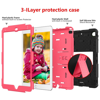 Shockproof Two-color Silicone Protection Shell for iPad Mini 2019 & 4, with Holder (Black+Red) - iPad mini (2019) / mini 5 Cases by buy2fix | Online Shopping UK | buy2fix