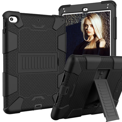 Shockproof Two-color Silicone Protection Shell for iPad Mini 2019 & 4, with Holder (Black) - iPad mini (2019) / mini 5 Cases by buy2fix | Online Shopping UK | buy2fix