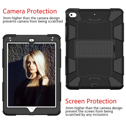 Shockproof Two-color Silicone Protection Shell for iPad Mini 2019 & 4, with Holder (Black) - iPad mini (2019) / mini 5 Cases by buy2fix | Online Shopping UK | buy2fix