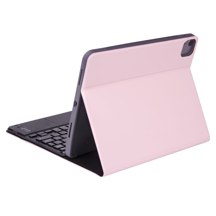 X-11BCS Skin Plain Texture Detachable Bluetooth Keyboard Tablet Case for iPad Pro 11 inch 2020 / 2018, with Touchpad & Pen Slot & Backlight (Pink) - For iPad Pro by buy2fix | Online Shopping UK | buy2fix