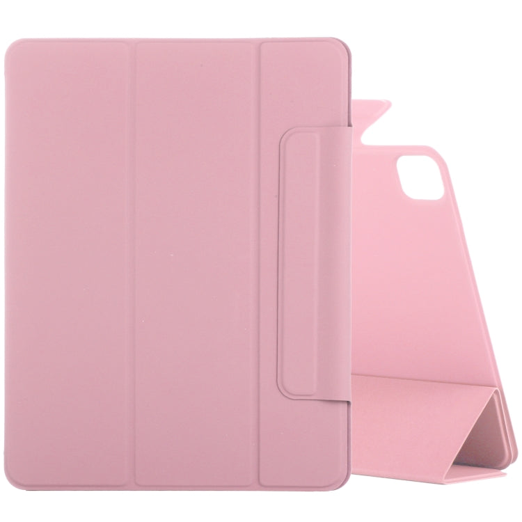 For iPad Pro 11 2022 / 2021 / 2020 / 2018 / Air 2020 10.9 Horizontal Flip Ultra-thin Fixed Buckle Magnetic PU Leather Tablet Case With Three-folding Holder & Sleep / Wake-up Function(Light Pink) - iPad Pro 11 (2022/2021) Cases by buy2fix | Online Shopping UK | buy2fix