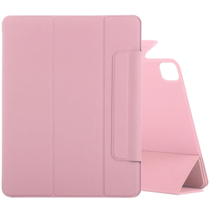 For iPad Pro 11 2022 / 2021 / 2020 / 2018 / Air 2020 10.9 Horizontal Flip Ultra-thin Fixed Buckle Magnetic PU Leather Tablet Case With Three-folding Holder & Sleep / Wake-up Function(Light Pink) - iPad Pro 11 (2022/2021) Cases by buy2fix | Online Shopping UK | buy2fix