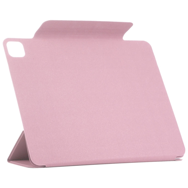 For iPad Pro 11 2022 / 2021 / 2020 / 2018 / Air 2020 10.9 Horizontal Flip Ultra-thin Fixed Buckle Magnetic PU Leather Tablet Case With Three-folding Holder & Sleep / Wake-up Function(Light Pink) - iPad Pro 11 (2022/2021) Cases by buy2fix | Online Shopping UK | buy2fix