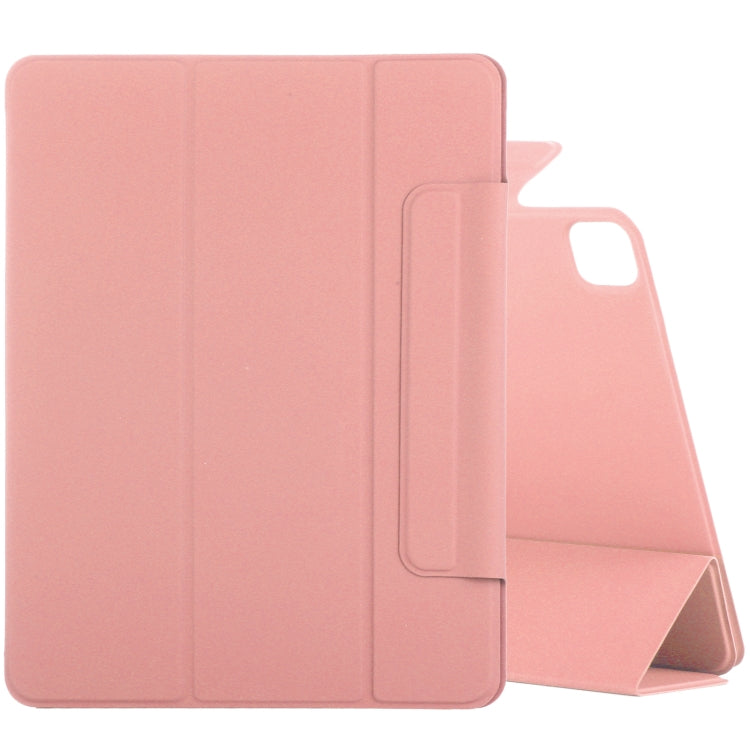 For iPad Pro 11 2022 / 2021 / 2020 / 2018 / Air 2020 10.9 Horizontal Flip Ultra-thin Fixed Buckle Magnetic PU Leather Tablet Case With Three-folding Holder & Sleep / Wake-up Function(Pink) - iPad Pro 11 (2022/2021) Cases by buy2fix | Online Shopping UK | buy2fix