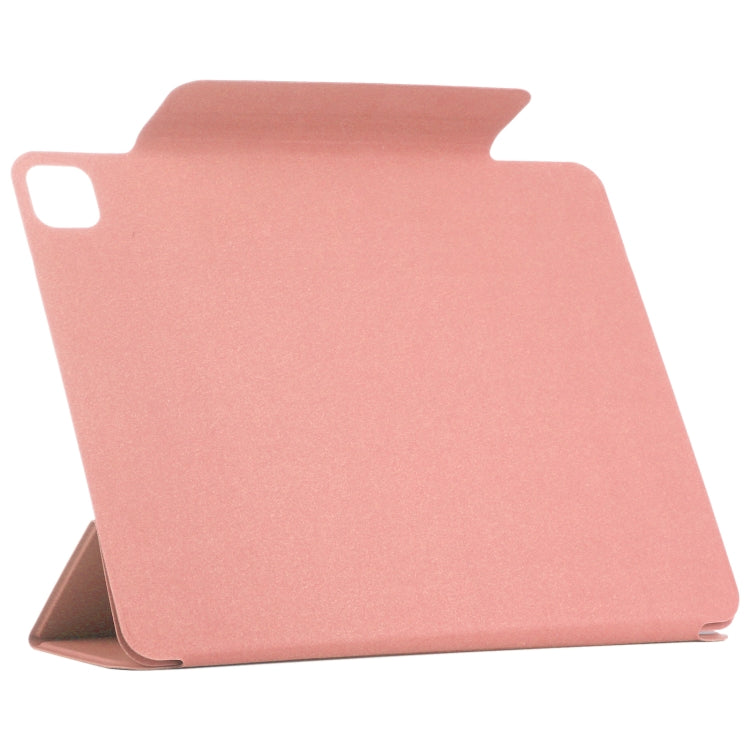 For iPad Pro 11 2022 / 2021 / 2020 / 2018 / Air 2020 10.9 Horizontal Flip Ultra-thin Fixed Buckle Magnetic PU Leather Tablet Case With Three-folding Holder & Sleep / Wake-up Function(Pink) - iPad Pro 11 (2022/2021) Cases by buy2fix | Online Shopping UK | buy2fix