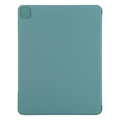 For iPad Air 13 2024 / Pro 12.9 2020 Double-sided Magnetic Flip PU Leather Tablet Case With Holder & Sleep / Wake-up Function(Green) - iPad Pro 12.9 (2020) Cases by buy2fix | Online Shopping UK | buy2fix