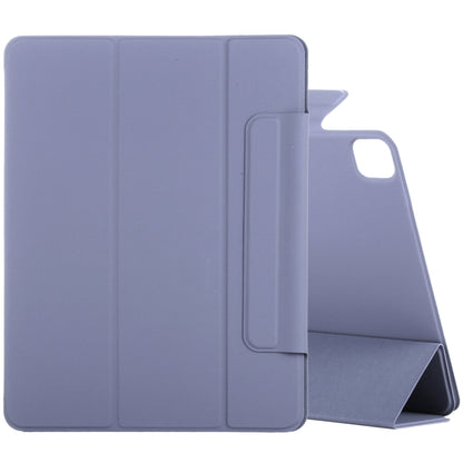 For iPad Air 13 2024 / Pro 12.9 2020 Double-sided Magnetic Flip PU Leather Tablet Case With Holder & Sleep / Wake-up Function(Purple) - iPad Pro 12.9 (2020) Cases by buy2fix | Online Shopping UK | buy2fix