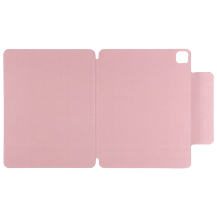 For iPad Air 13 2024 / Pro 12.9 2020 Double-sided Magnetic Flip PU Leather Tablet Case With Holder & Sleep / Wake-up Function(Light Pink) - iPad Pro 12.9 (2020) Cases by buy2fix | Online Shopping UK | buy2fix