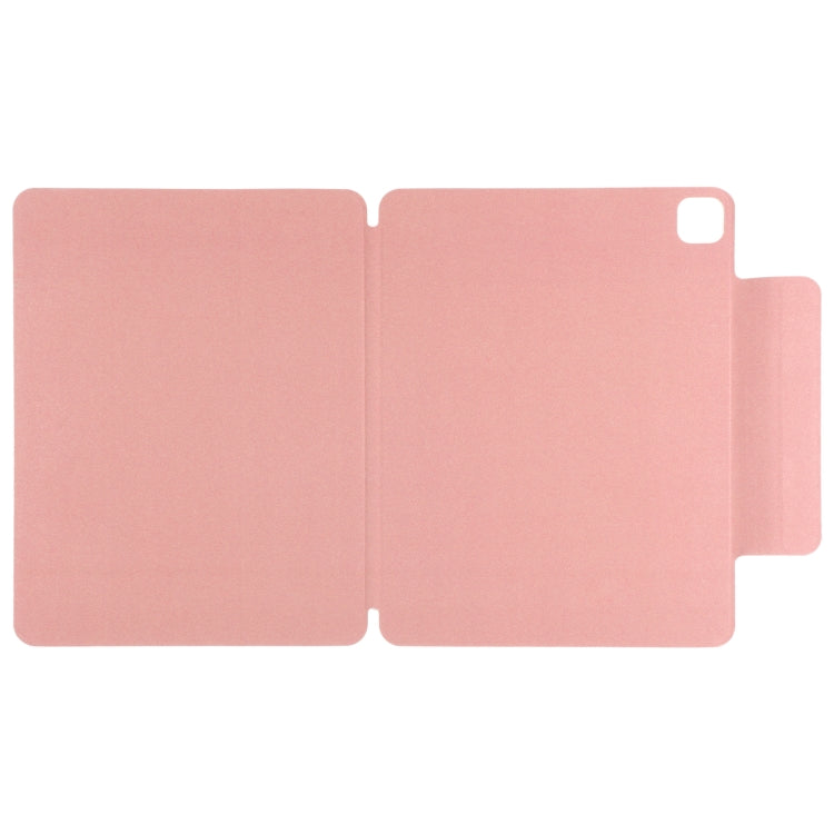 For iPad Air 13 2024 / Pro 12.9 2020 Double-sided Magnetic Flip PU Leather Tablet Case With Holder & Sleep / Wake-up Function(Pink) - iPad Pro 12.9 (2020) Cases by buy2fix | Online Shopping UK | buy2fix