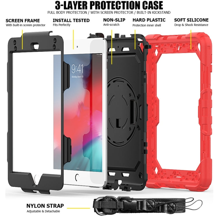 Shockproof Colorful Silica Gel + PC Protective Case for iPad Mini 2019 / Mini 4, with Holder & Shoulder Strap & Hand Strap & Pen Slot(Red) - iPad Pro 11 (2018) Cases by buy2fix | Online Shopping UK | buy2fix