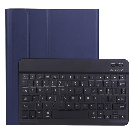 A11B Bluetooth 3.0 Ultra-thin ABS Detachable Bluetooth Keyboard Leather Tablet Case with Holder & Pen Slot for iPad Pro 11 2022 / 2021 / Air 5 / Air 4 (Dark Blue)
