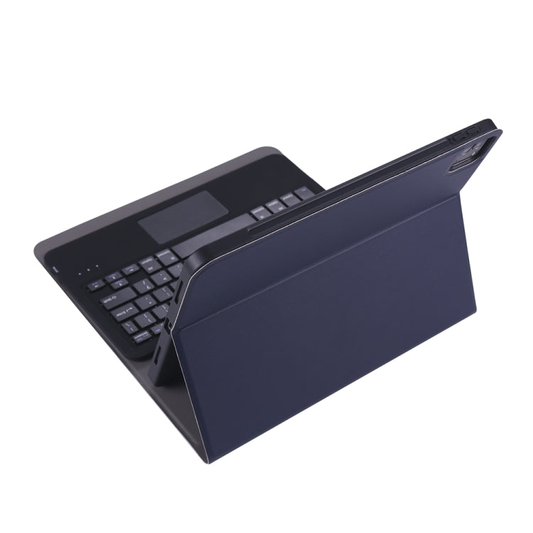 A11B-A Ultra-thin ABS Detachable Bluetooth Keyboard Tablet Case with Touchpad & Pen Slot & Holder for iPad Pro 11 2022 / 2021 / Air 5 / Air 4 (Dark Blue) by buy2fix