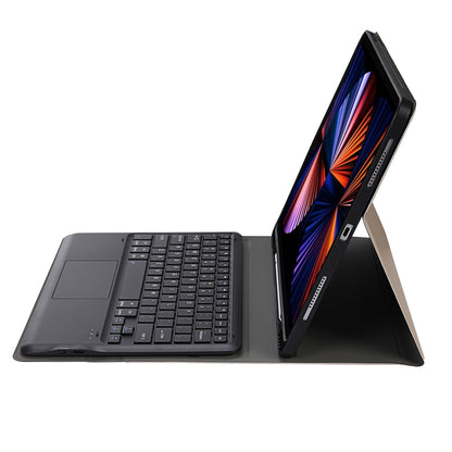 A12B-A Ultra-thin ABS Detachable Bluetooth Keyboard Tablet Case with Touchpad & Pen Slot & Holder for iPad Air 13 2024 / 2025 / Pro 12.9 2021 (Gold) by buy2fix