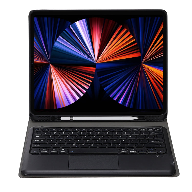 A12B-A Ultra-thin ABS Detachable Bluetooth Keyboard Tablet Case with Touchpad & Pen Slot & Holder for iPad Air 13 2024 / 2025 / Pro 12.9 2021 (Rose Gold) by buy2fix