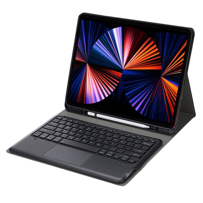 A12B-A Ultra-thin ABS Detachable Bluetooth Keyboard Tablet Case with Touchpad & Pen Slot & Holder for iPad Air 13 2024 / 2025 / Pro 12.9 2021 (Rose Gold) by buy2fix