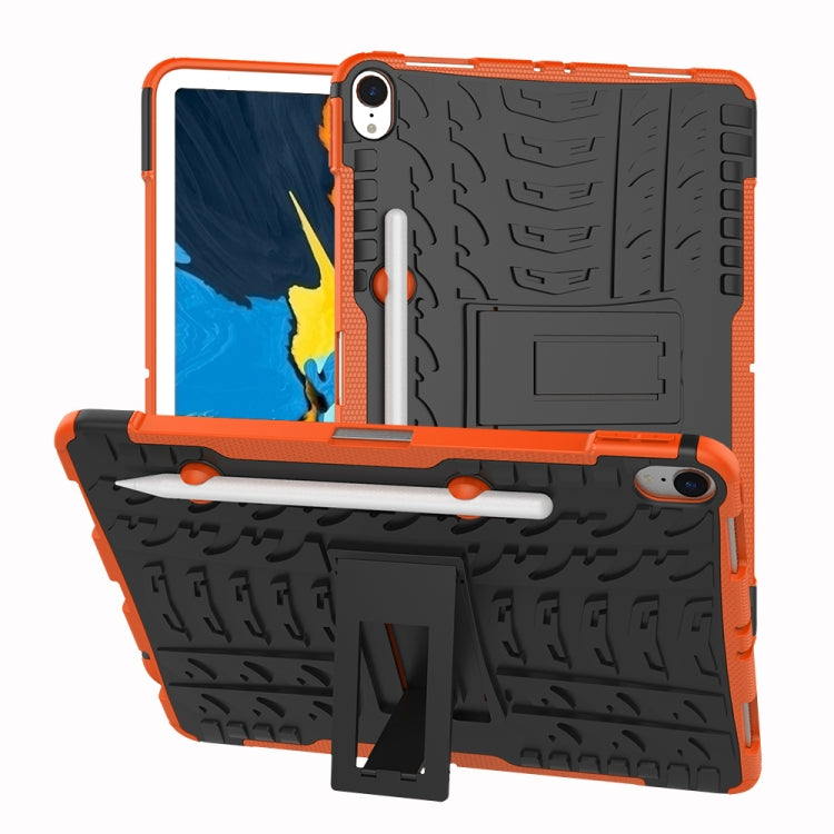 Tire Texture TPU+PC Shockproof Case for iPad Pro 11 inch (2018), with Holder & Pen Slot (Orange) - iPad Pro 11 (2018) Cases by buy2fix | Online Shopping UK | buy2fix