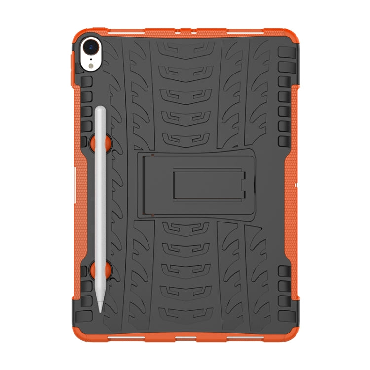 Tire Texture TPU+PC Shockproof Case for iPad Pro 11 inch (2018), with Holder & Pen Slot (Orange) - iPad Pro 11 (2018) Cases by buy2fix | Online Shopping UK | buy2fix
