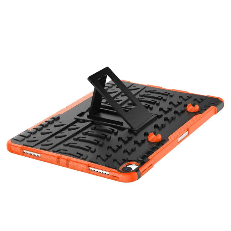 Tire Texture TPU+PC Shockproof Case for iPad Pro 11 inch (2018), with Holder & Pen Slot (Orange) - iPad Pro 11 (2018) Cases by buy2fix | Online Shopping UK | buy2fix