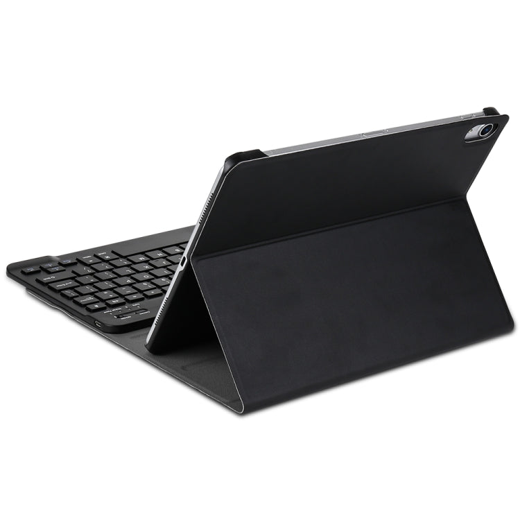 Detachable Bluetooth Keyboard + Brushed Texture Horizontal Flip Leather Tablet Case with Holder for iPad Pro 11 inch (2018)(Black) by buy2fix