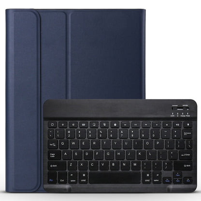 Detachable Bluetooth Keyboard + Brushed Texture Horizontal Flip Leather Tablet Case with Holder for iPad Pro 11 inch (2018)(Dark Blue) by buy2fix