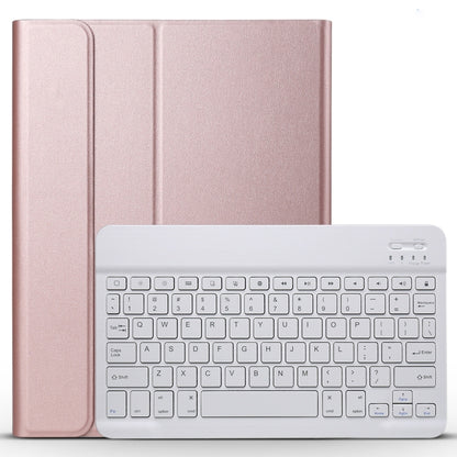 Detachable Bluetooth Keyboard + Brushed Texture Horizontal Flip Leather Tablet Case with Holder for iPad Pro 11 inch (2018)(Rose Gold) by buy2fix