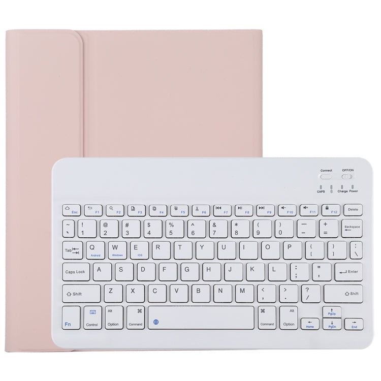 TG11B Detachable Bluetooth White Keyboard + Microfiber Leather Tablet Case for iPad Pro 11 inch (2020), with Pen Slot & Holder (Pink) - For iPad Pro by buy2fix | Online Shopping UK | buy2fix