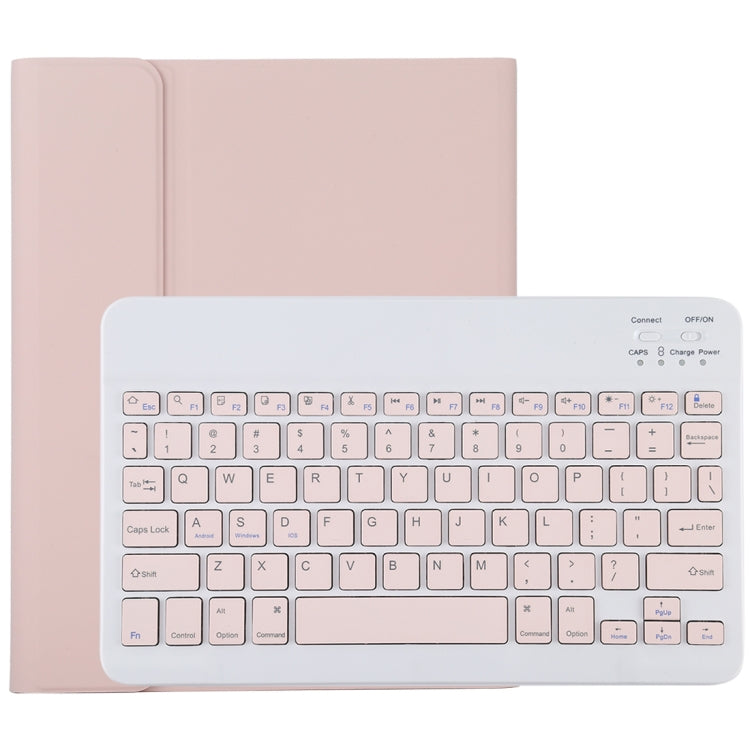 TG11B Detachable Bluetooth Pink Keyboard + Microfiber Leather Tablet Case for iPad Pro 11 inch (2020), with Pen Slot & Holder (Pink) - For iPad Pro by buy2fix | Online Shopping UK | buy2fix