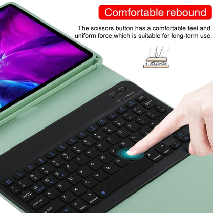 TG11B Detachable Bluetooth Black Keyboard + Microfiber Leather Tablet Case for iPad Pro 11 inch (2020), with Pen Slot & Holder (Green) - For iPad Pro by buy2fix | Online Shopping UK | buy2fix