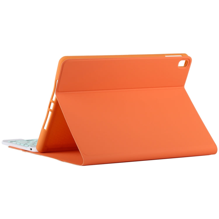 TG11B Detachable Bluetooth Green Keyboard + Microfiber Leather Tablet Case for iPad Pro 11 inch (2020), with Pen Slot & Holder (Orange) - For iPad Pro by buy2fix | Online Shopping UK | buy2fix