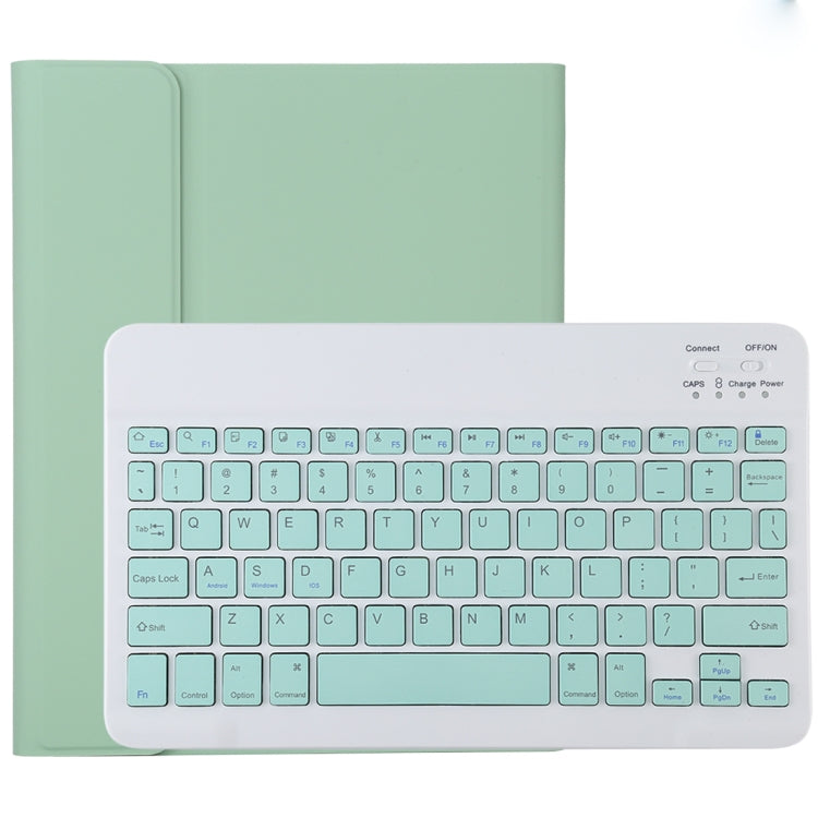 TG11B Detachable Bluetooth Green Keyboard + Microfiber Leather Tablet Case for iPad Pro 11 inch (2020), with Pen Slot & Holder (Green) - For iPad Pro by buy2fix | Online Shopping UK | buy2fix