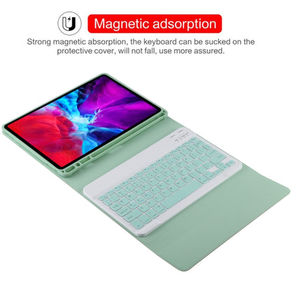 TG11B Detachable Bluetooth Green Keyboard + Microfiber Leather Tablet Case for iPad Pro 11 inch (2020), with Pen Slot & Holder (Green) - For iPad Pro by buy2fix | Online Shopping UK | buy2fix