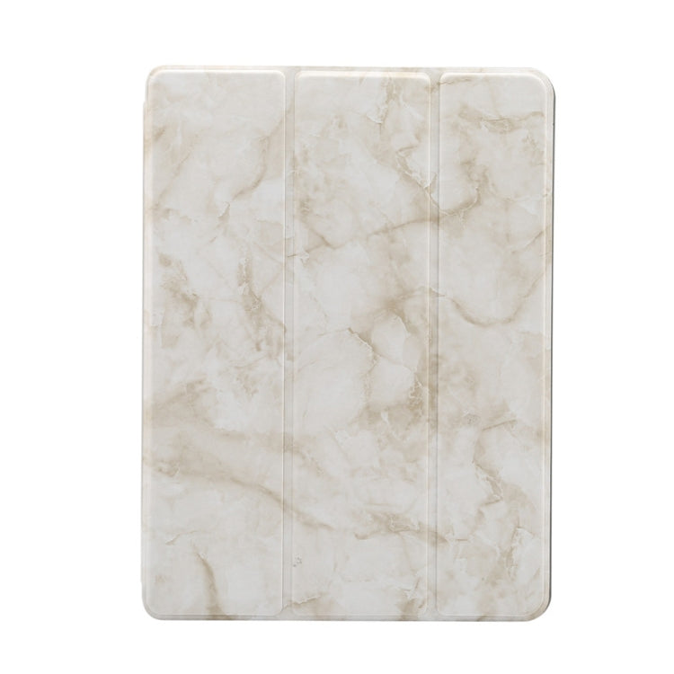 Marble Texture Pattern Horizontal Flip Leather Case for iPad Air 2019 10.5 inch, with Three-folding Holder & Pen Slot & Sleep / Wake-up Function (White) - iPad Air (2019) Cases by buy2fix | Online Shopping UK | buy2fix