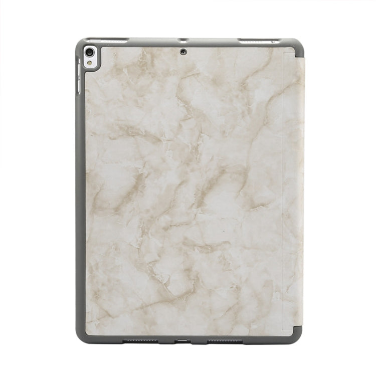 Marble Texture Pattern Horizontal Flip Leather Case for iPad Air 2019 10.5 inch, with Three-folding Holder & Pen Slot & Sleep / Wake-up Function (White) - iPad Air (2019) Cases by buy2fix | Online Shopping UK | buy2fix
