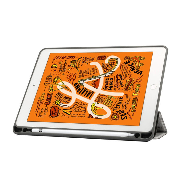 Marble Texture Pattern Horizontal Flip Leather Case for iPad Air 2019 10.5 inch, with Three-folding Holder & Pen Slot & Sleep / Wake-up Function (White) - iPad Air (2019) Cases by buy2fix | Online Shopping UK | buy2fix