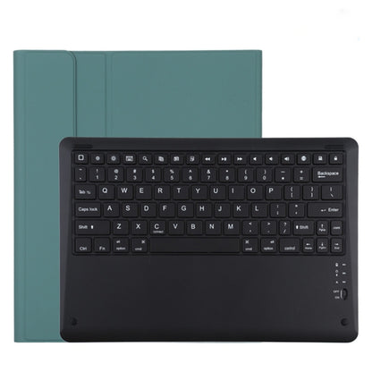 T129 Detachable Bluetooth Black Keyboard Microfiber Leather Tablet Case for iPad Pro 12.9 inch (2020), with Holder (Dark Green) - For iPad Pro by buy2fix | Online Shopping UK | buy2fix