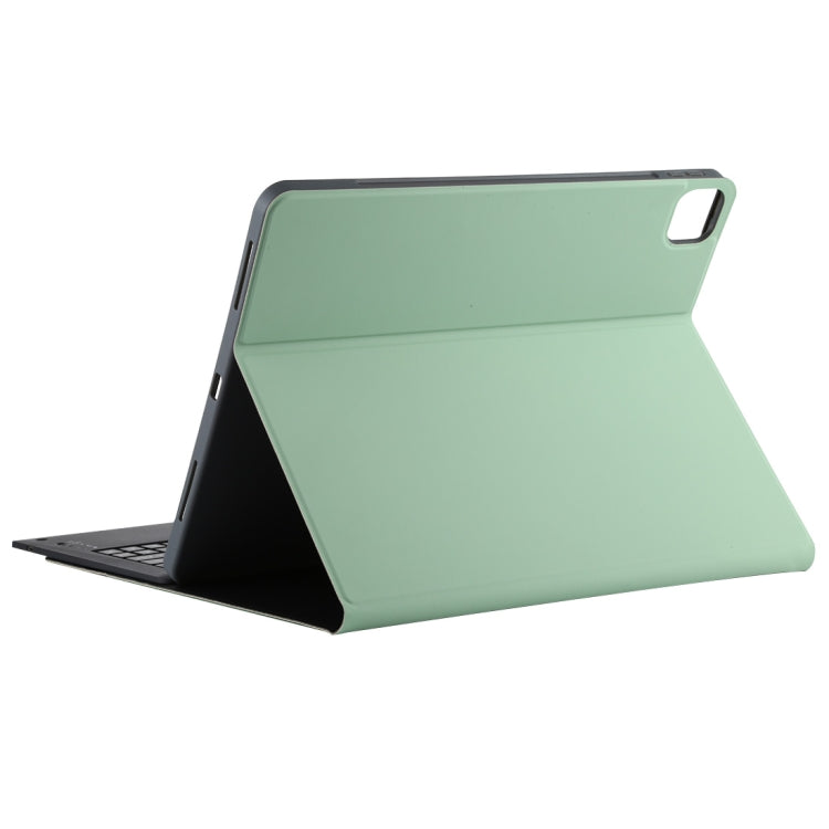 T129 Detachable Bluetooth Black Keyboard Microfiber Leather Tablet Case for iPad Pro 12.9 inch (2020), with Holder (Green) - For iPad Pro by buy2fix | Online Shopping UK | buy2fix