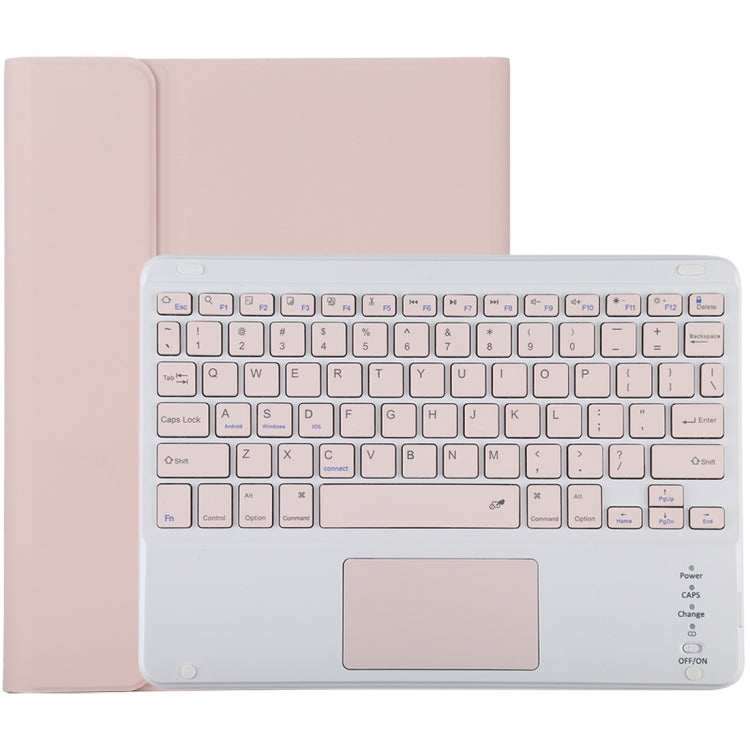 TG-102BC Detachable Bluetooth Pink Keyboard + Microfiber Leather Tablet Case for iPad 10.2 inch / iPad Air (2019), with Touch Pad & Pen Slot & Holder(Pink) - For iPad Air by buy2fix | Online Shopping UK | buy2fix