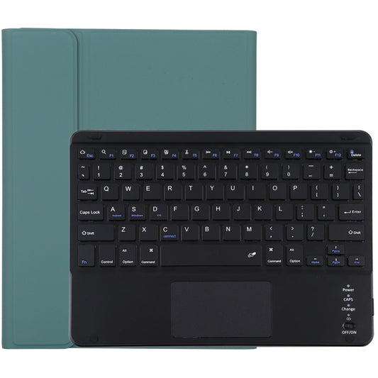 TG-102BC Detachable Bluetooth Black Keyboard + Microfiber Leather Tablet Case for iPad 10.2 inch / iPad Air (2019), with Touch Pad & Pen Slot & Holder(Dark Green) - For iPad Air by buy2fix | Online Shopping UK | buy2fix