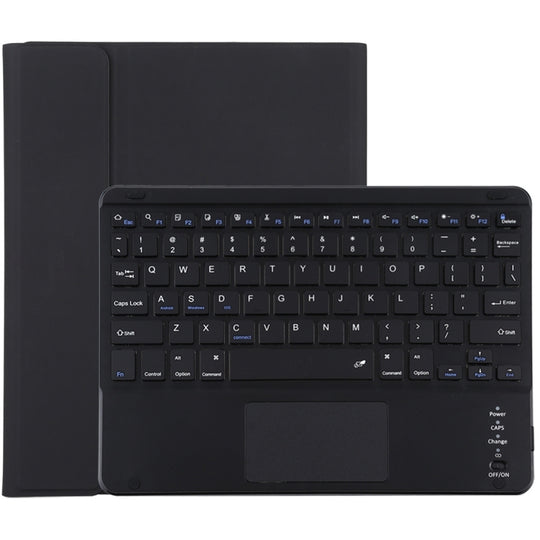 TG97BC Detachable Bluetooth Black Keyboard + Microfiber Leather Tablet Case for iPad 9.7 inch, with Touch Pad & Pen Slot & Holder(Black)