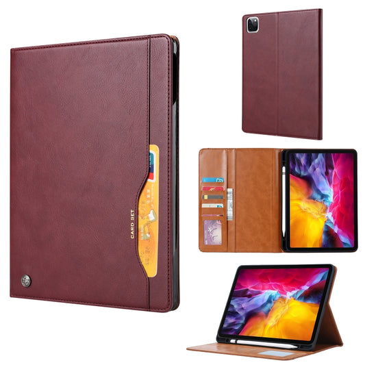 Knead Skin Texture Horizontal Flip Leather Case for iPad Pro 11 inch 2022/2021/2020/2018, with Photo Frame & Holder & Card Slots & Wallet & Pen Slot (Wine Red) - iPad Pro 11 (2018) Cases by buy2fix | Online Shopping UK | buy2fix
