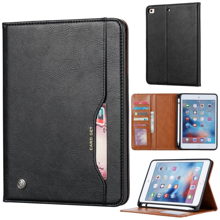 Knead Skin Texture Horizontal Flip Leather Case for iPad Mini 2019, with Photo Frame & Holder & Card Slots & Wallet & Pen Slot (Black) - iPad mini (2019) / mini 5 Cases by buy2fix | Online Shopping UK | buy2fix