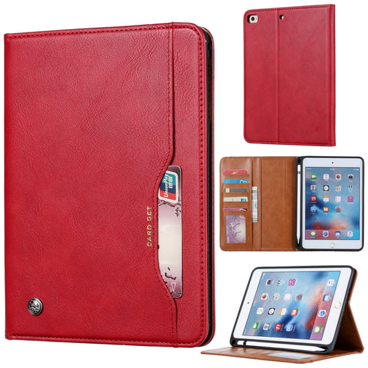 Knead Skin Texture Horizontal Flip Leather Case for iPad Mini 2019, with Photo Frame & Holder & Card Slots & Wallet & Pen Slot (Red) - iPad mini (2019) / mini 5 Cases by buy2fix | Online Shopping UK | buy2fix