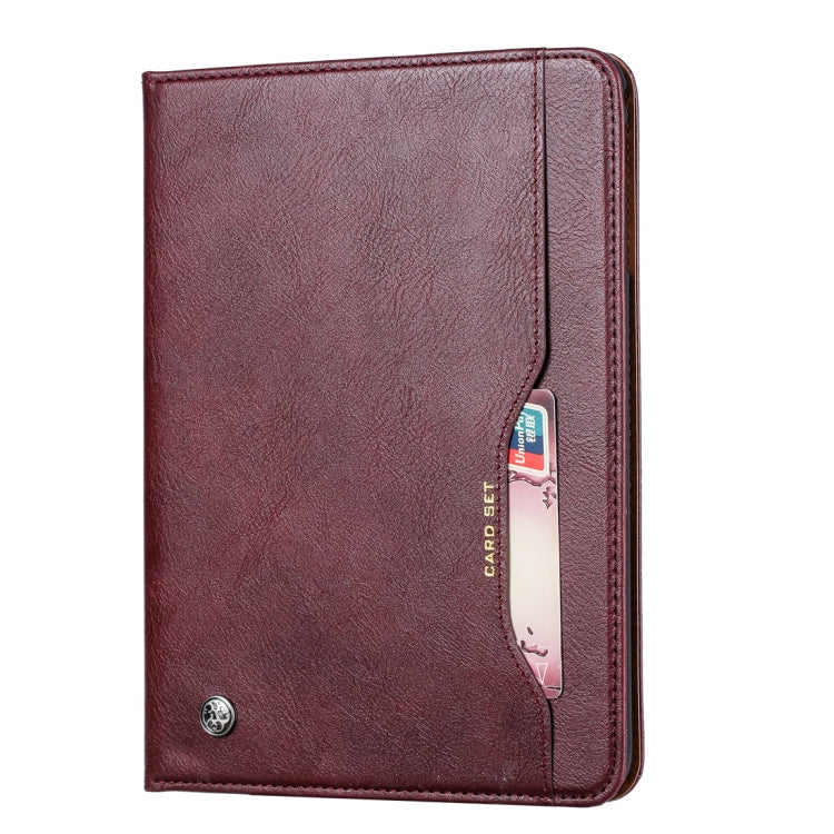 Knead Skin Texture Horizontal Flip Leather Case for iPad Mini 2019, with Photo Frame & Holder & Card Slots & Wallet & Pen Slot (Wine Red) - iPad mini (2019) / mini 5 Cases by buy2fix | Online Shopping UK | buy2fix