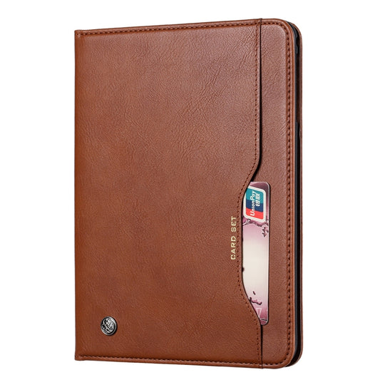 Knead Skin Texture Horizontal Flip Leather Case for iPad Mini 2019, with Photo Frame & Holder & Card Slots & Wallet & Pen Slot (Brown) - iPad mini (2019) / mini 5 Cases by buy2fix | Online Shopping UK | buy2fix
